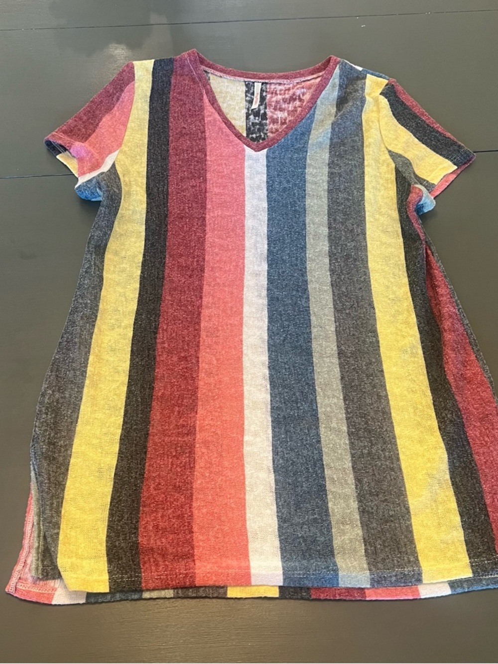 My Story Multicolor Knit Top - Red, Black, Yellow, Blue